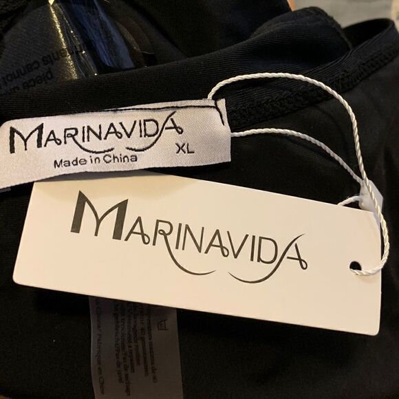 NWT Marinavida Black Ruffled Bikini Sz XL - Picture 6 of 8